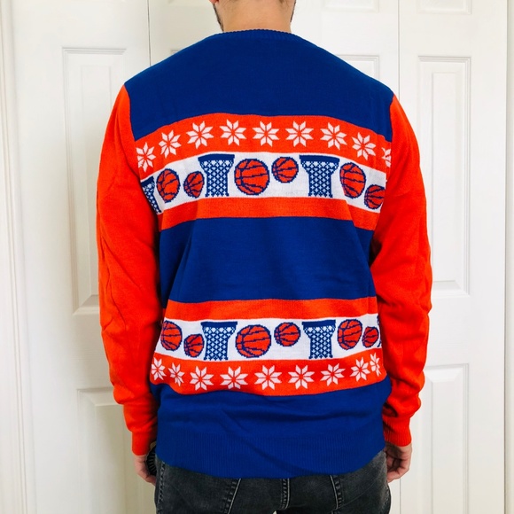 NWT NBA New York NY Knicks Light Em Up LED Sweater - Picture 2 of 8